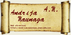 Andrija Maunaga vizit kartica